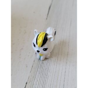 Mini white skunk cat doll pet accessory toy‎ figure